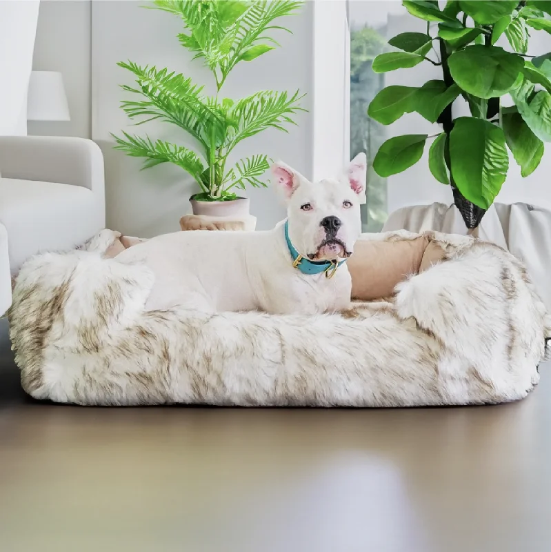 Faux Fur Shag Lounger™ Companion-Pedic® Luxury Dog Bed