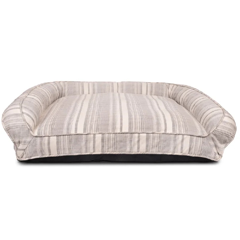 Pawpourri Vintage Sofa Striped Bed for Dogs (Grey)