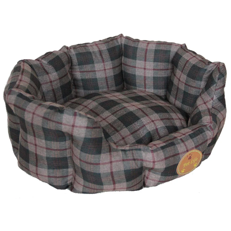 Pet Life ® 'Wick-Away' Wick-proof Nano-Silver and Anti-Bacterial Water Resistant Rounded Circular Pet Dog Bed Lounge