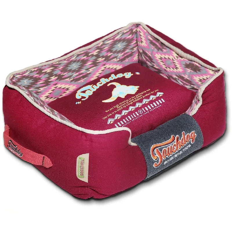 Touchdog ® '70's Vintage-Tribal' Rectangular-Boxed Designer Dog Bed