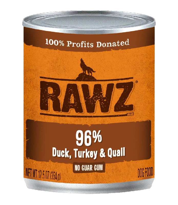 RAWZ® 96% Duck, Turkey & Quail Wet Dog Food 12.5 oz