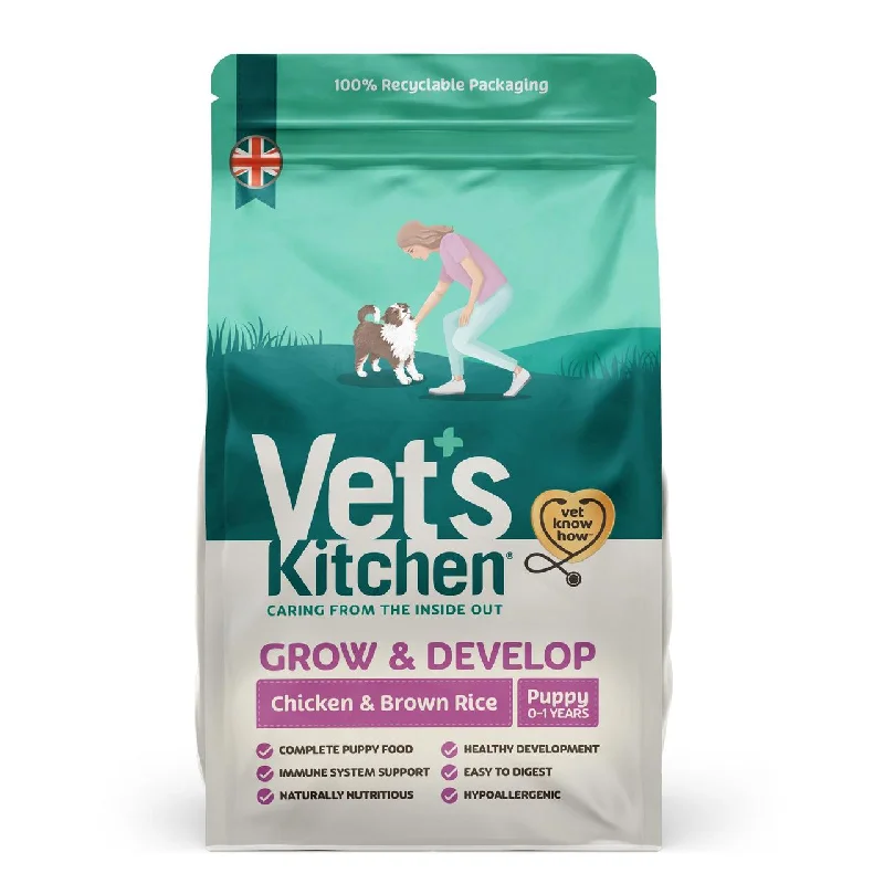 Vet's Kitchen Grow & Develop Puppy Dry Dog Food Chicken & Brown Rice 7.5kg