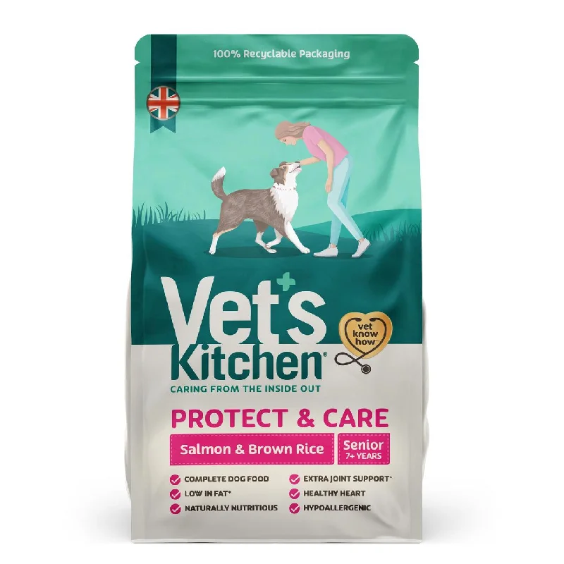 Vet's Kitchen Protect & Care Senior Dry Dog Food Salmon & Brown Rice 7.5kg