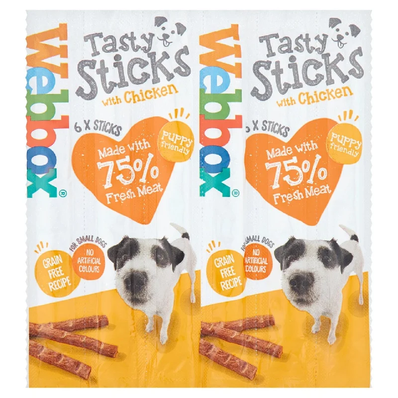 Webbox Dogs Delight 6 Tasty Sticks with Chicken 30g