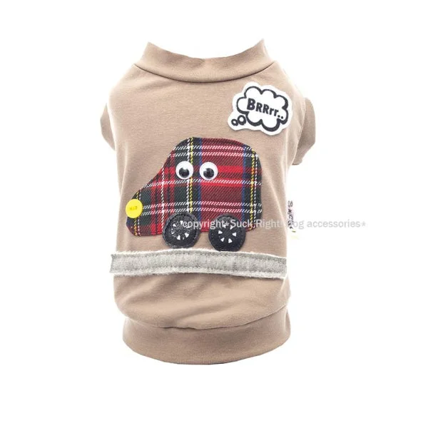 Checked Car Dog Shirt