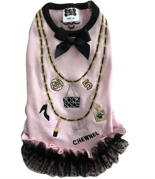 Chewnel Charms Pink Ruffle Dress