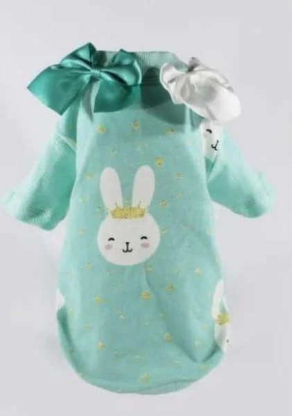 Mint Long Sleeve Bunny Shirt