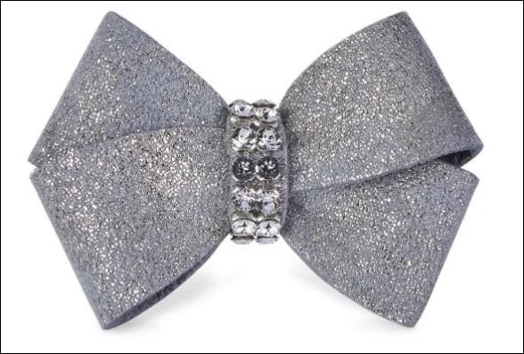 Platinum Glitzerati Nouveau Bow Hair Bow