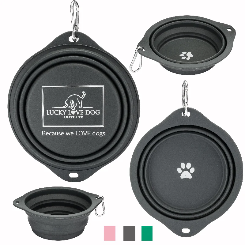 Steel Grey Travel Dog Bowl Wholesale