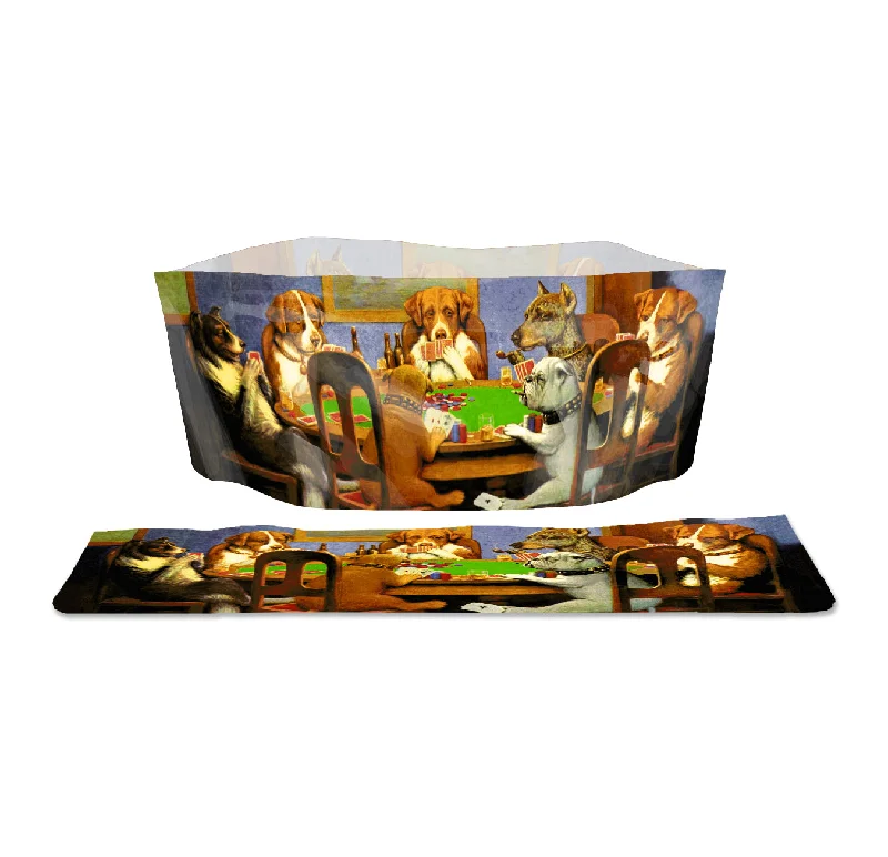 Cassius Marcellus Coolidge Dogs Playing Poker - Set of 2 Bowls