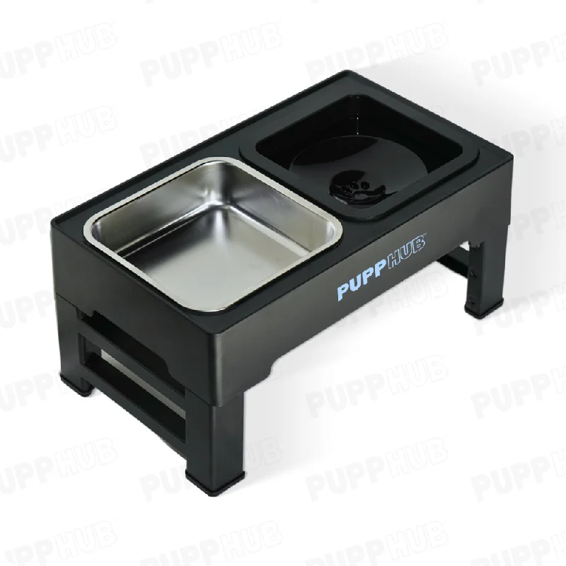 The Zero Splash Ultimate-Adjustable Elevated Dog Bowl 2-in-1 Food Water Bowls