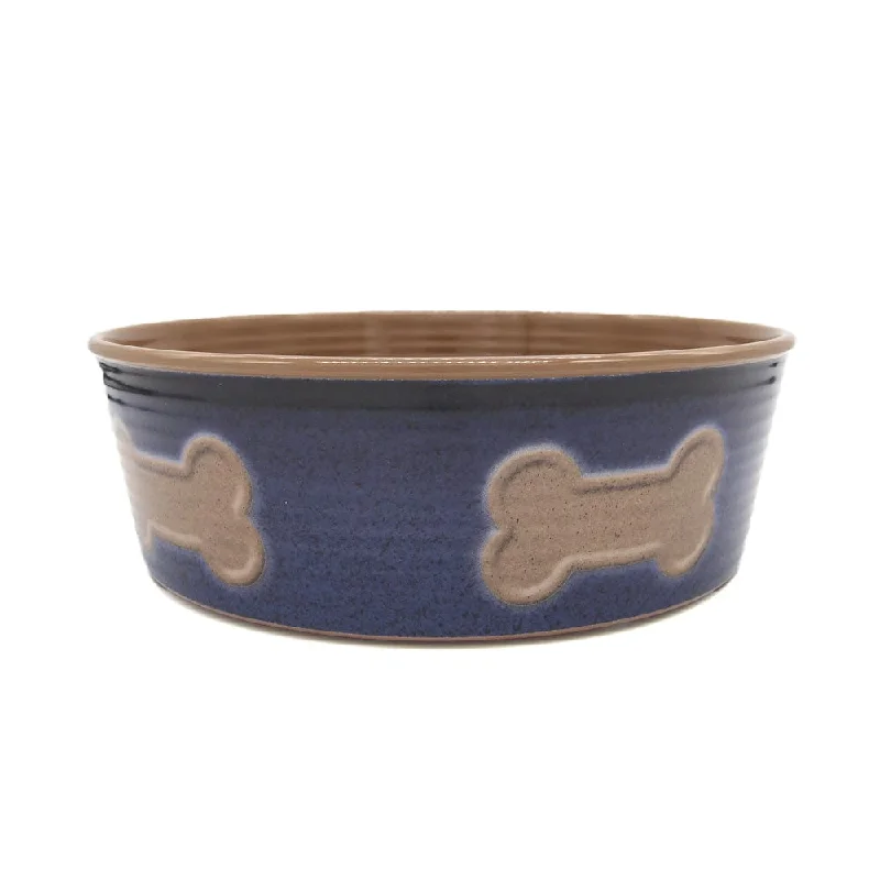 Embossed bone dog bowl