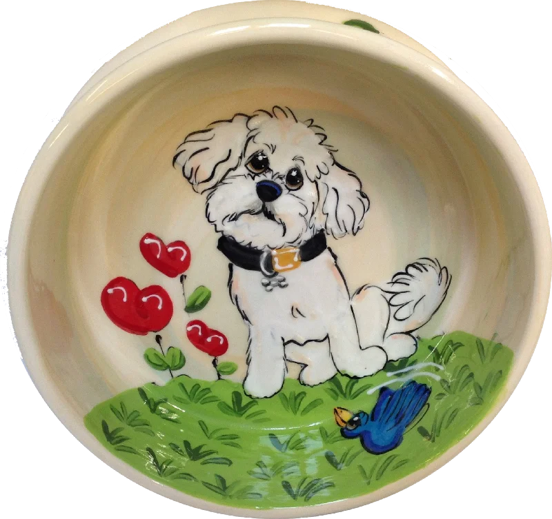 Heart Garden Dog Bowl