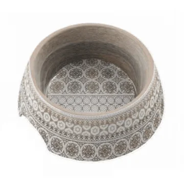 Moroccan wood medium dog bowl