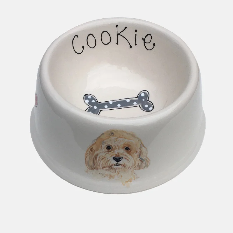 Portrait Dog Bowl by Purple Glaze - Angled