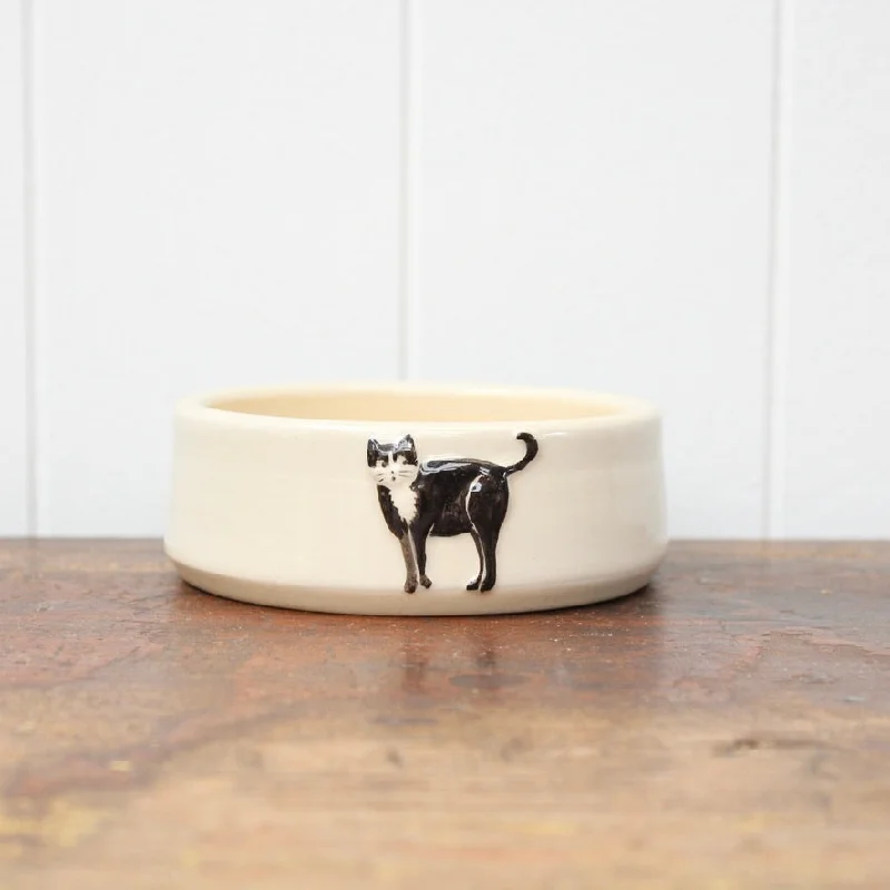 SECOND - Small Hogben Cat Bowls -Black and White Cat