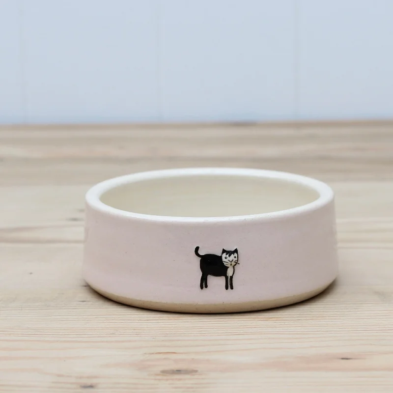 SECOND - Small Hogben Cat Bowls - Black and White Kitten