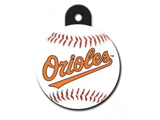 Baltimore Orioles Round Baseball Dog ID Tag