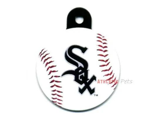 Chicago White Sox Round Baseball Dog ID Tag