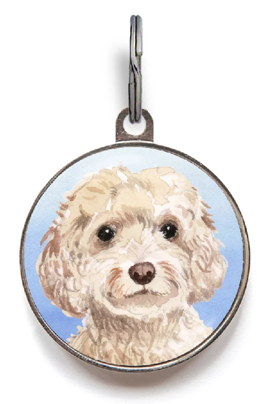 Cream Cockapoo Dog Tag