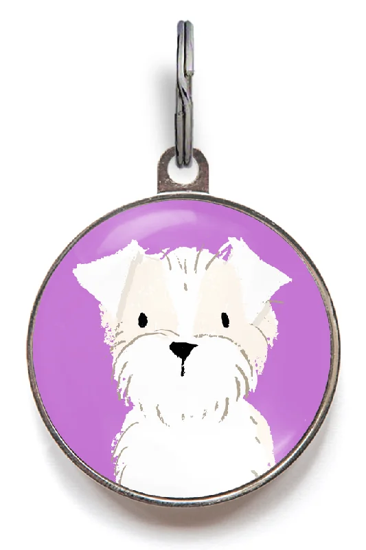 Cream Terrier Dog ID Tag