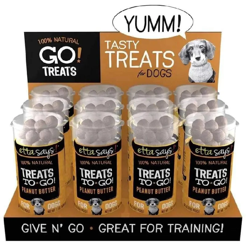 Etta Says! Treats To Go! Peanut Butter 100% All Natural Dog Treats 12ea/1.3 oz