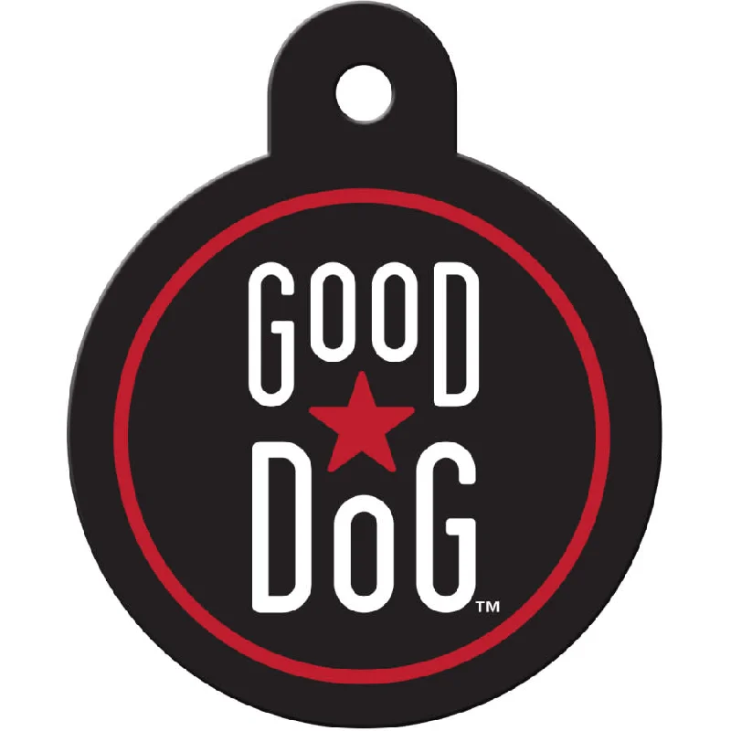 Good Dog Dog Tag, Large Circle