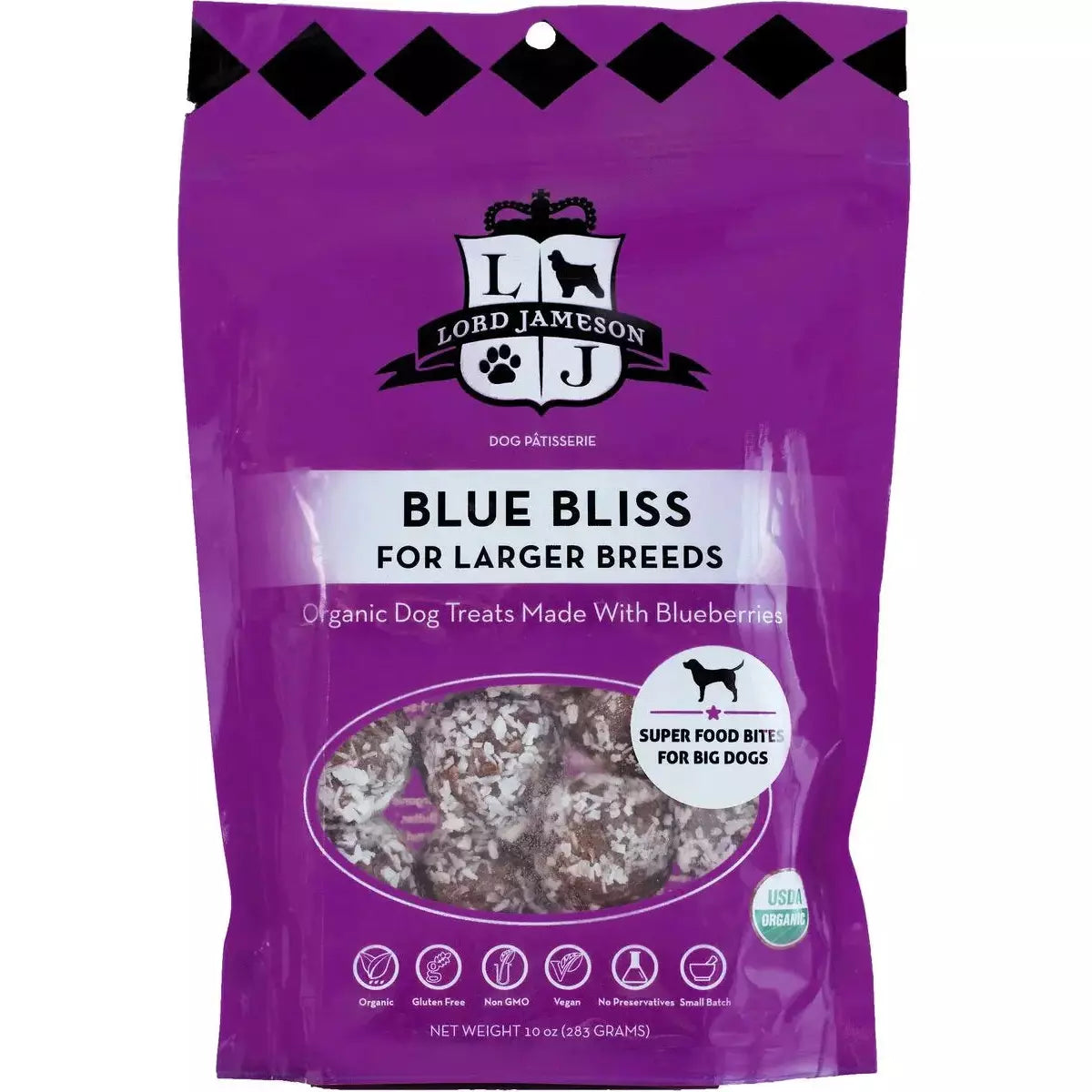 Lord Jameson Blue Bliss Large Breed Organic Soft & Chewy Dog Treats 10oz