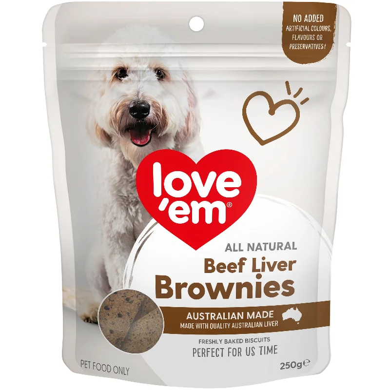 Love Em Liver Brownie Dog Treat 250g