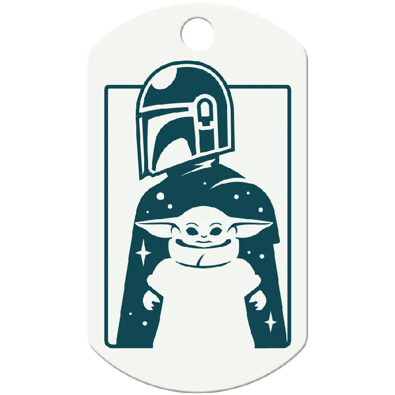 Mandalorian Large Military Star Wars Pet ID Tag