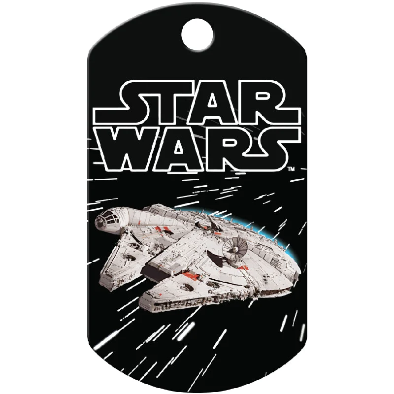 Millennium Falcon Large Military Star Wars Pet ID Tag