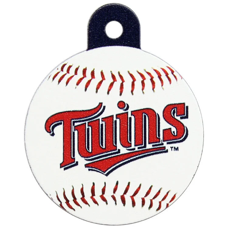 Minnesota Twins Round Baseball Dog ID Tag