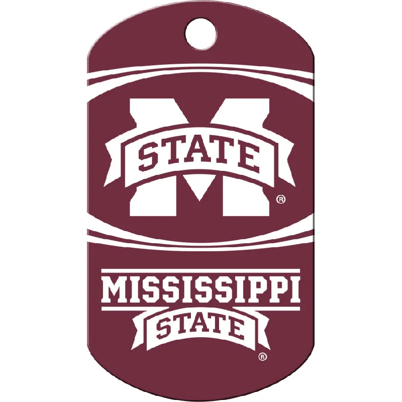 Mississippi State Bulldogs Dog Tag, Military Shape