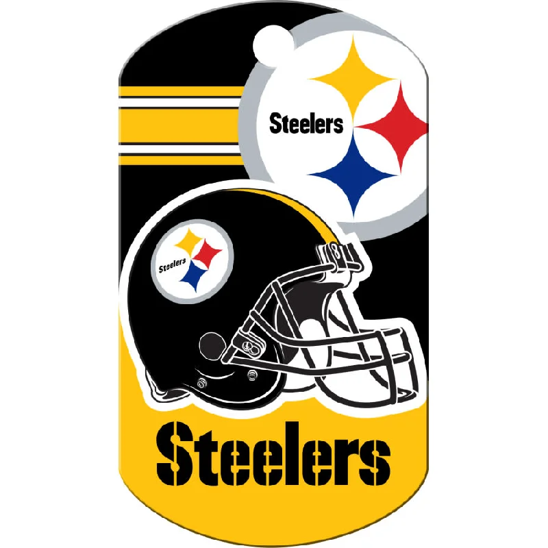 Pittsburgh Steelers Dog Tag, Military Shape