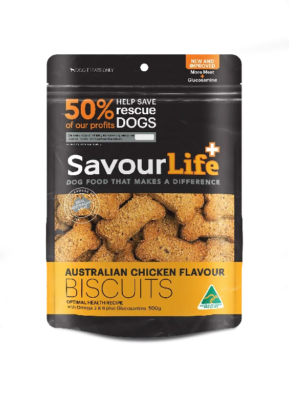 SavourLife Dog Treat Australian Chicken Flavour Biscuits 500g