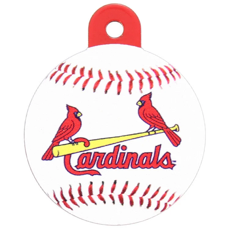 St. Louis Cardinals Round Baseball Dog ID Tag